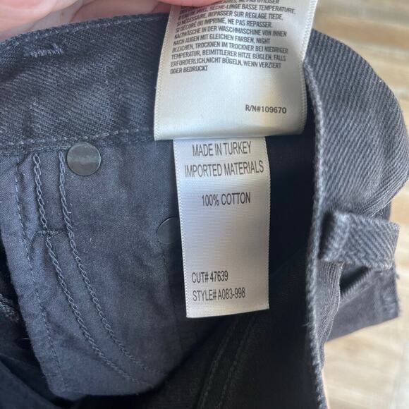 AGOLDE Dee High Rise Black Denim Shorts - Seeker - Size 24 - Picture 6 of 6